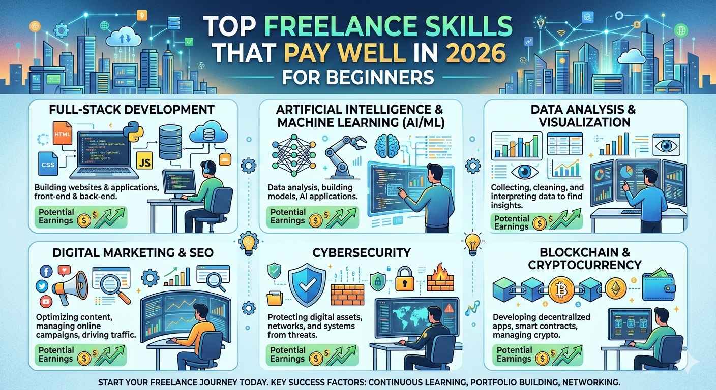 Top Freelance Skills That Pay Well in 2026 for Beginners